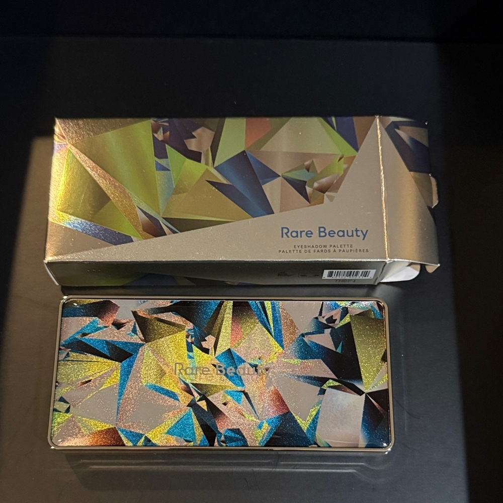 BNIB Rare Beauty Prism Eyeshadow Palette with Blue and Gold